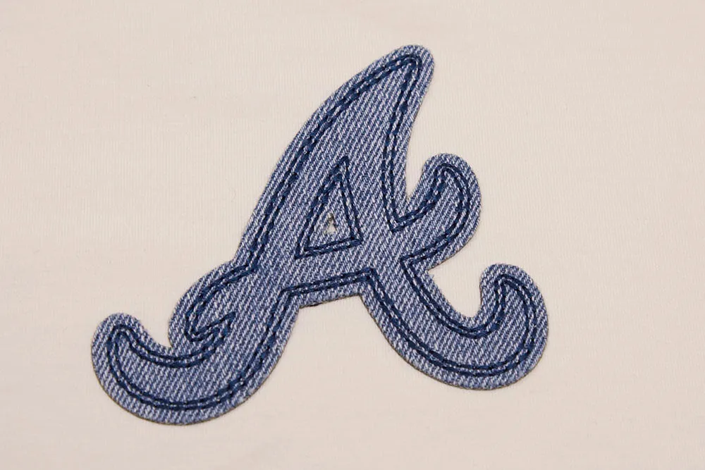 MLB ATLANTA BRAVES VARSITY BLUES WOMEN'S BOXY TEE (LINEN)