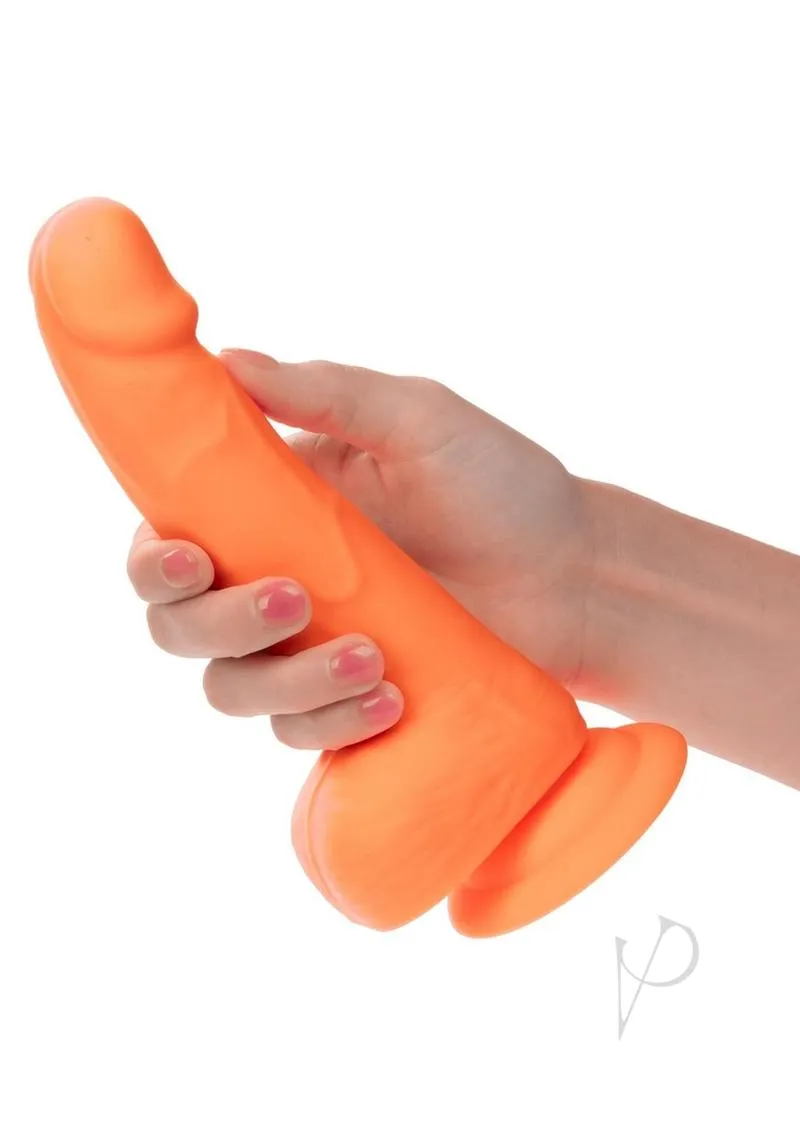 Neon Silicone Studs 6 Dildo Orange