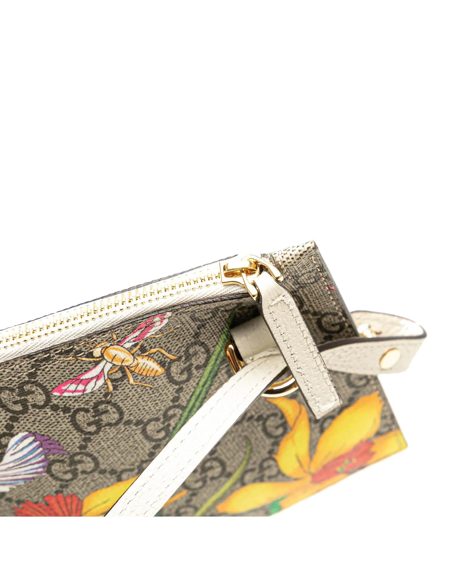 Ophidia Tote Bag with Leather Trim and Flat Handles