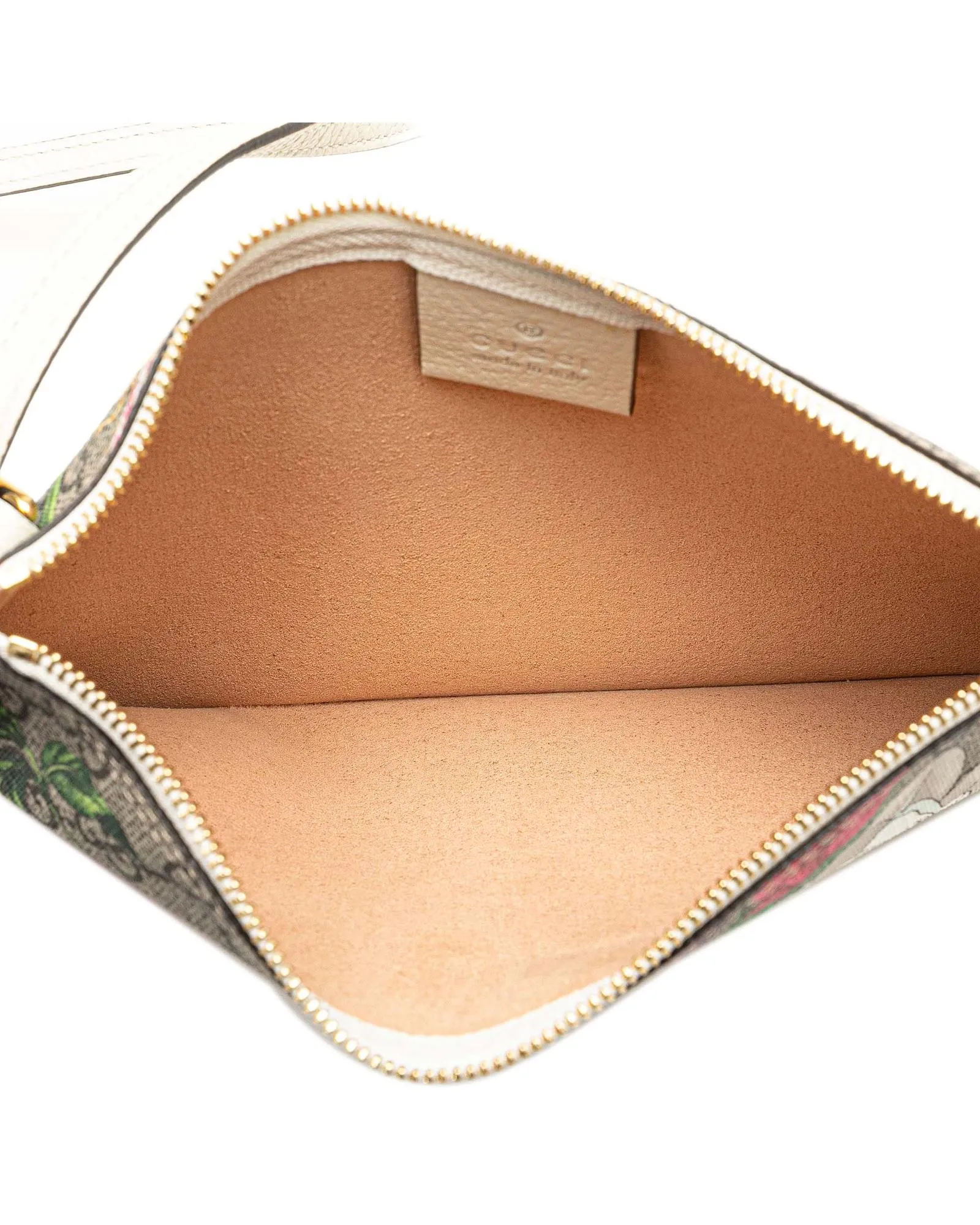 Ophidia Tote Bag with Leather Trim and Flat Handles