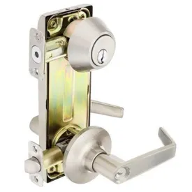 Premium Interconnected Lock – Deadbolt & Lever – Entrance – SC- 26D – 3" Rose -  Grade 2