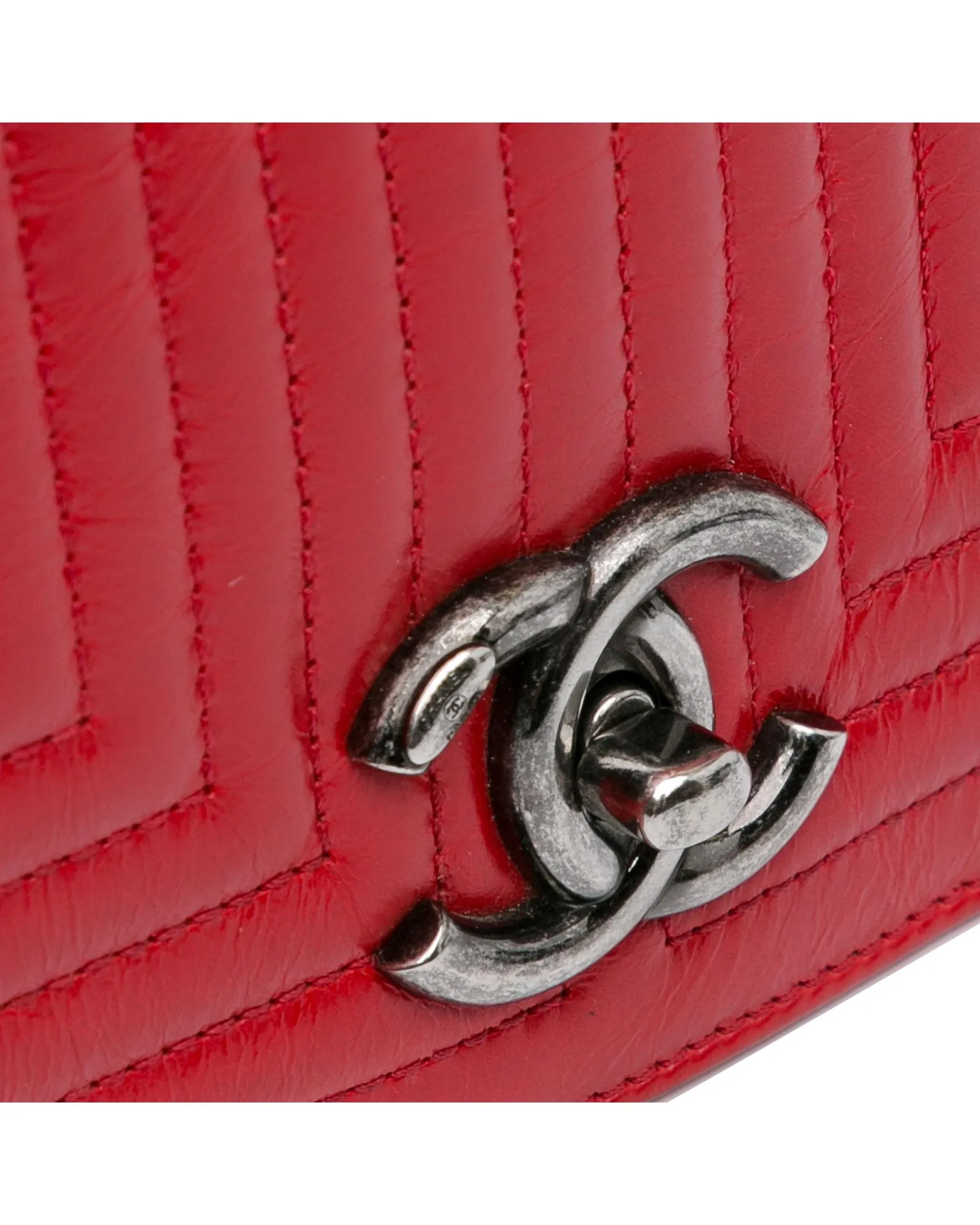 Quilted Calfskin Flap Bag with Woven Chain Link Strap