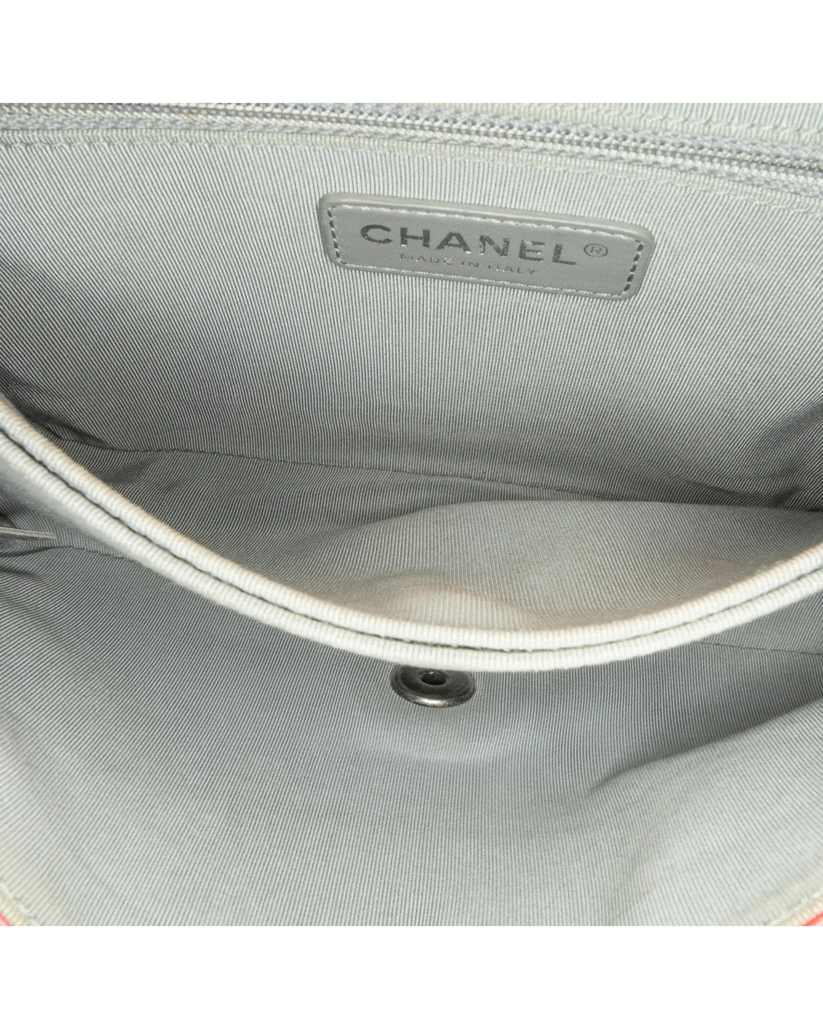 Quilted Calfskin Flap Bag with Woven Chain Link Strap