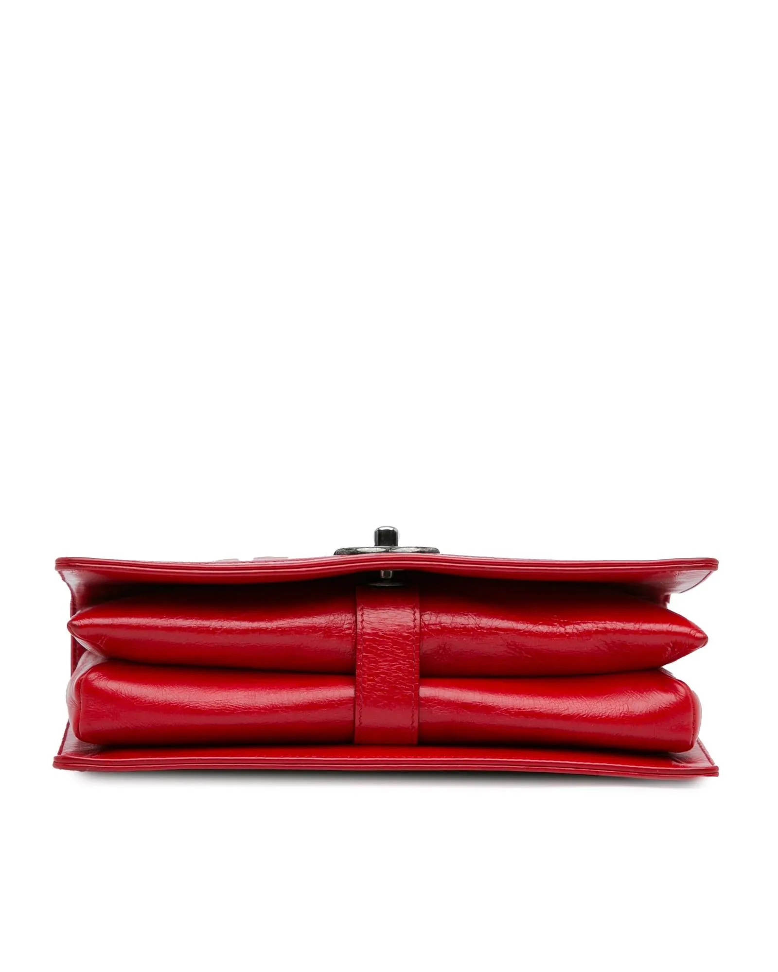 Quilted Calfskin Flap Bag with Woven Chain Link Strap