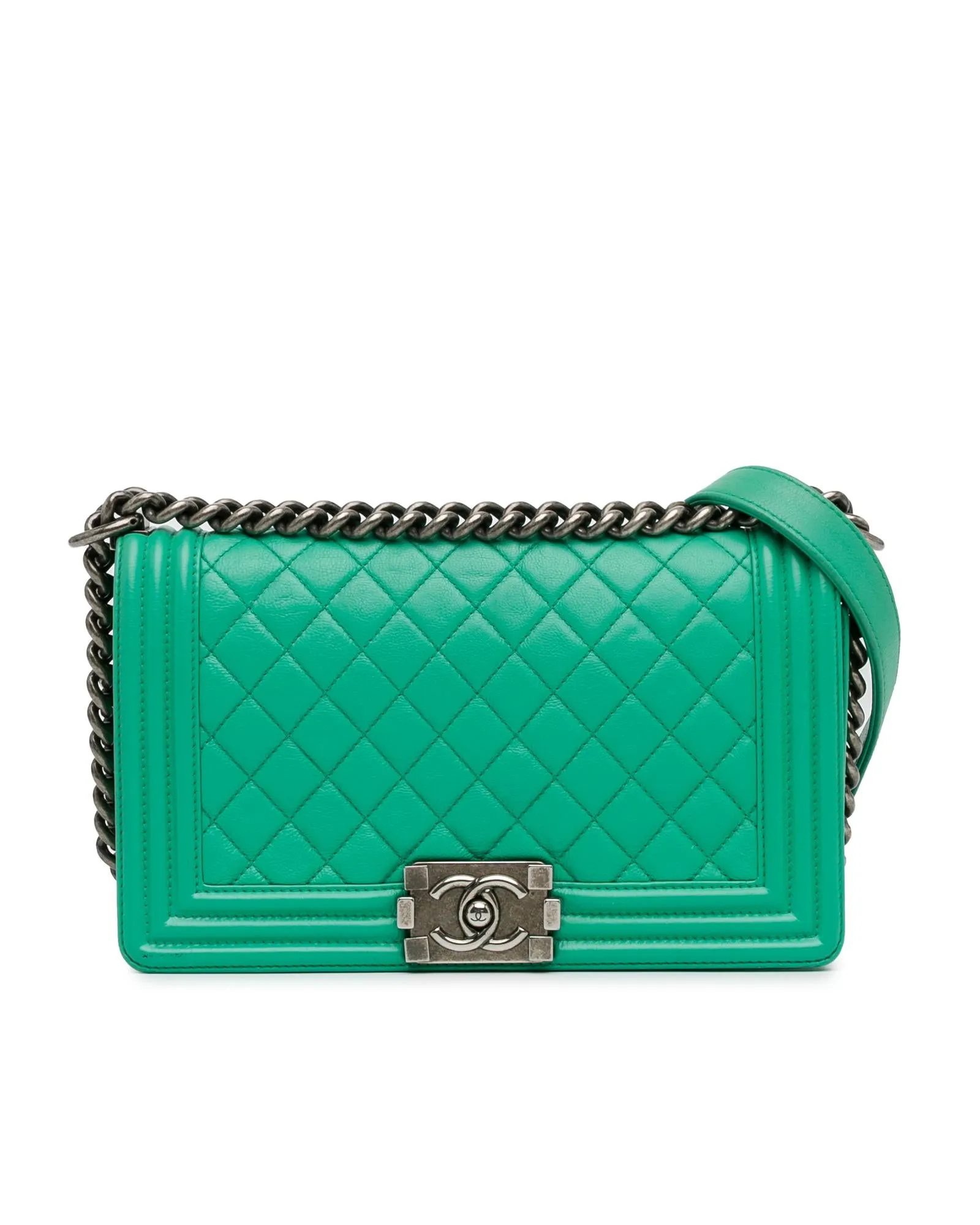 Quilted Leather Flap Shoulder Bag