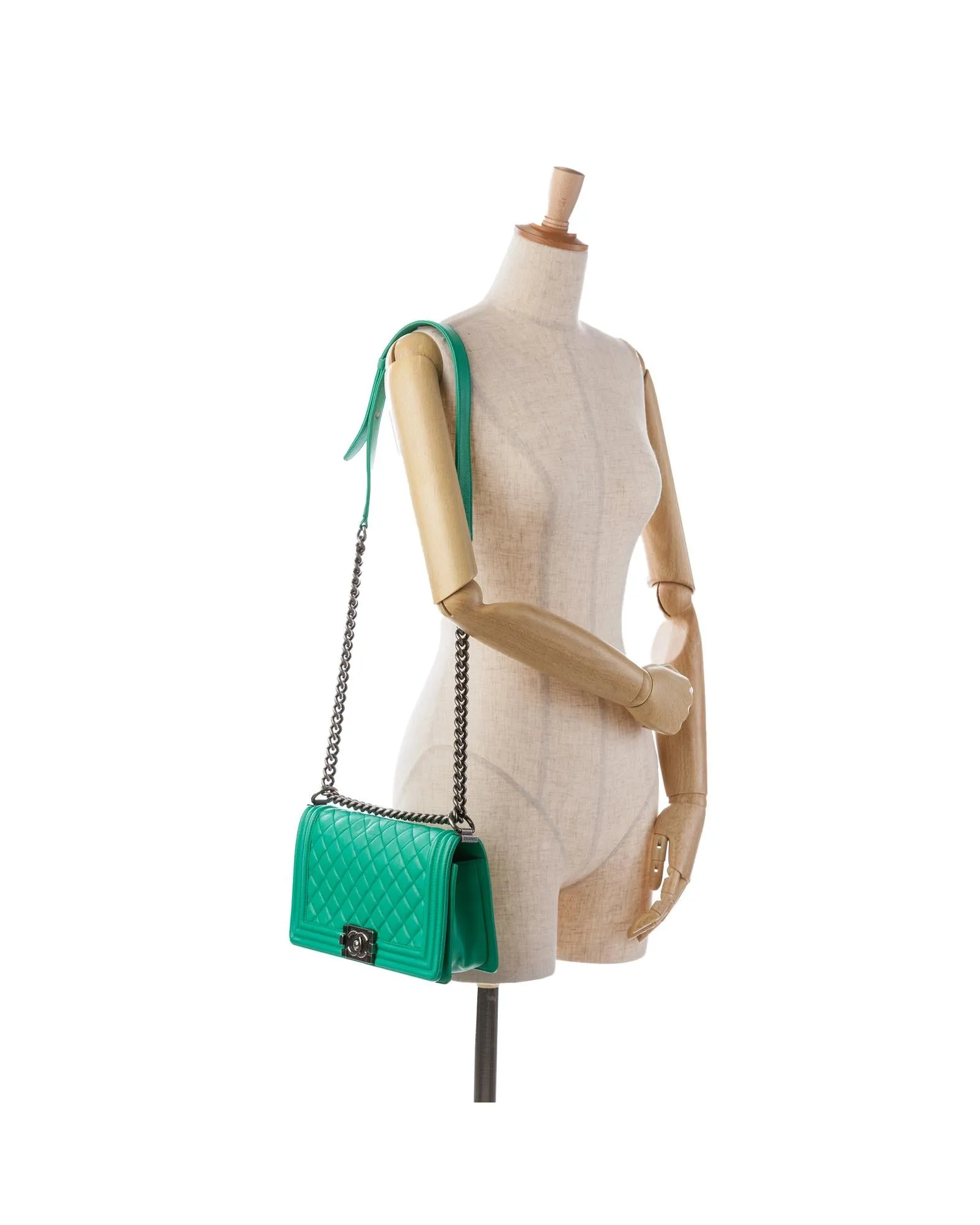 Quilted Leather Flap Shoulder Bag