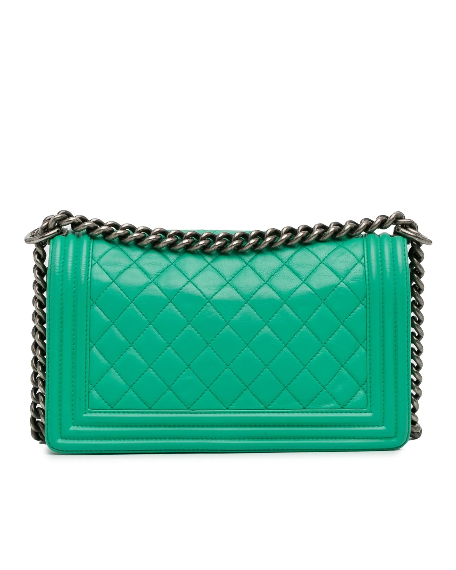 Quilted Leather Flap Shoulder Bag