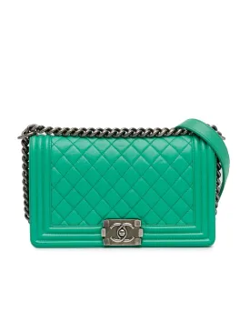 Quilted Leather Flap Shoulder Bag