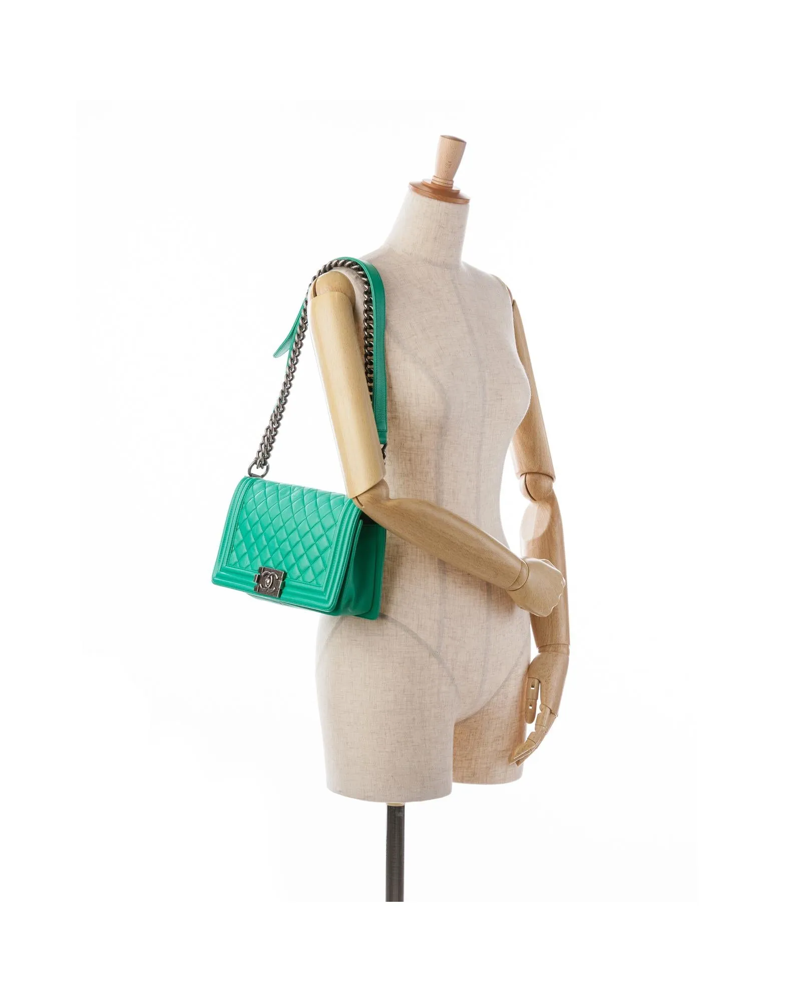 Quilted Leather Flap Shoulder Bag