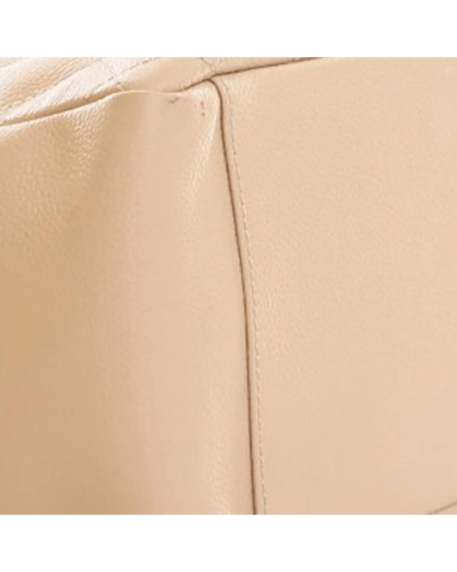 Quilted Leather Grand Shopping Tote with Chain Straps and Multiple Pockets