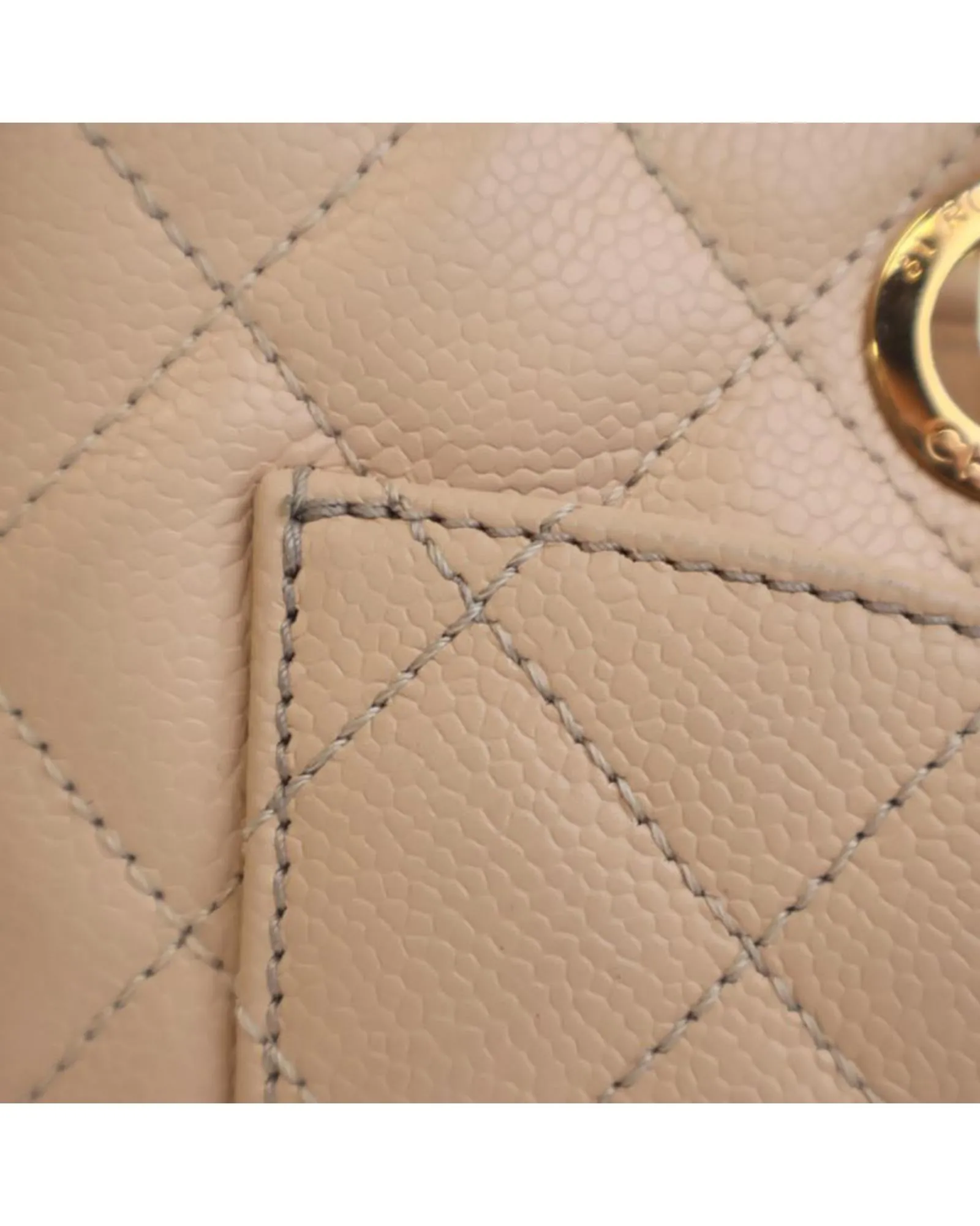 Quilted Leather Grand Shopping Tote with Chain Straps and Multiple Pockets