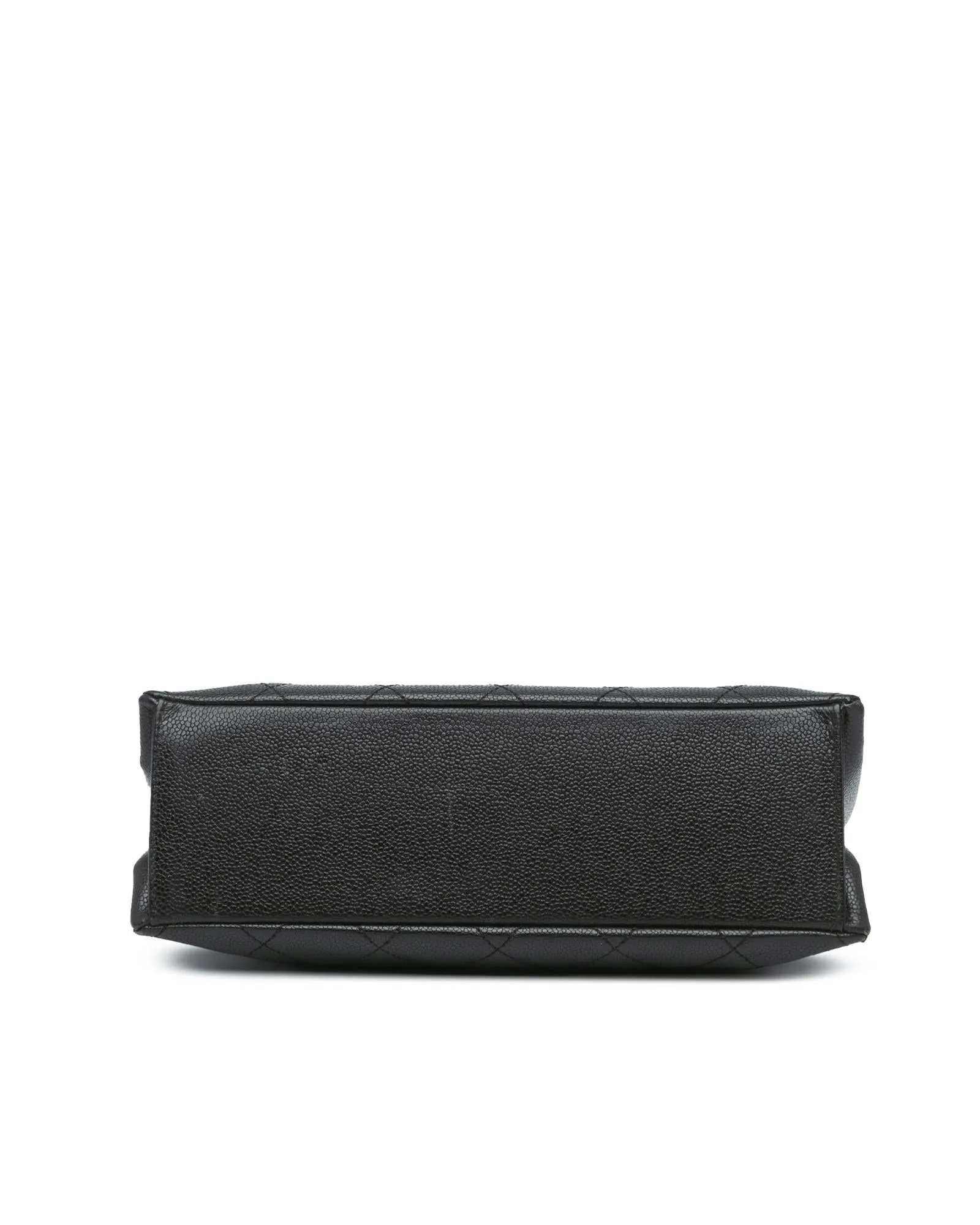 Quilted Leather Wood Chain Shoulder Bag with Exterior Back Pocket