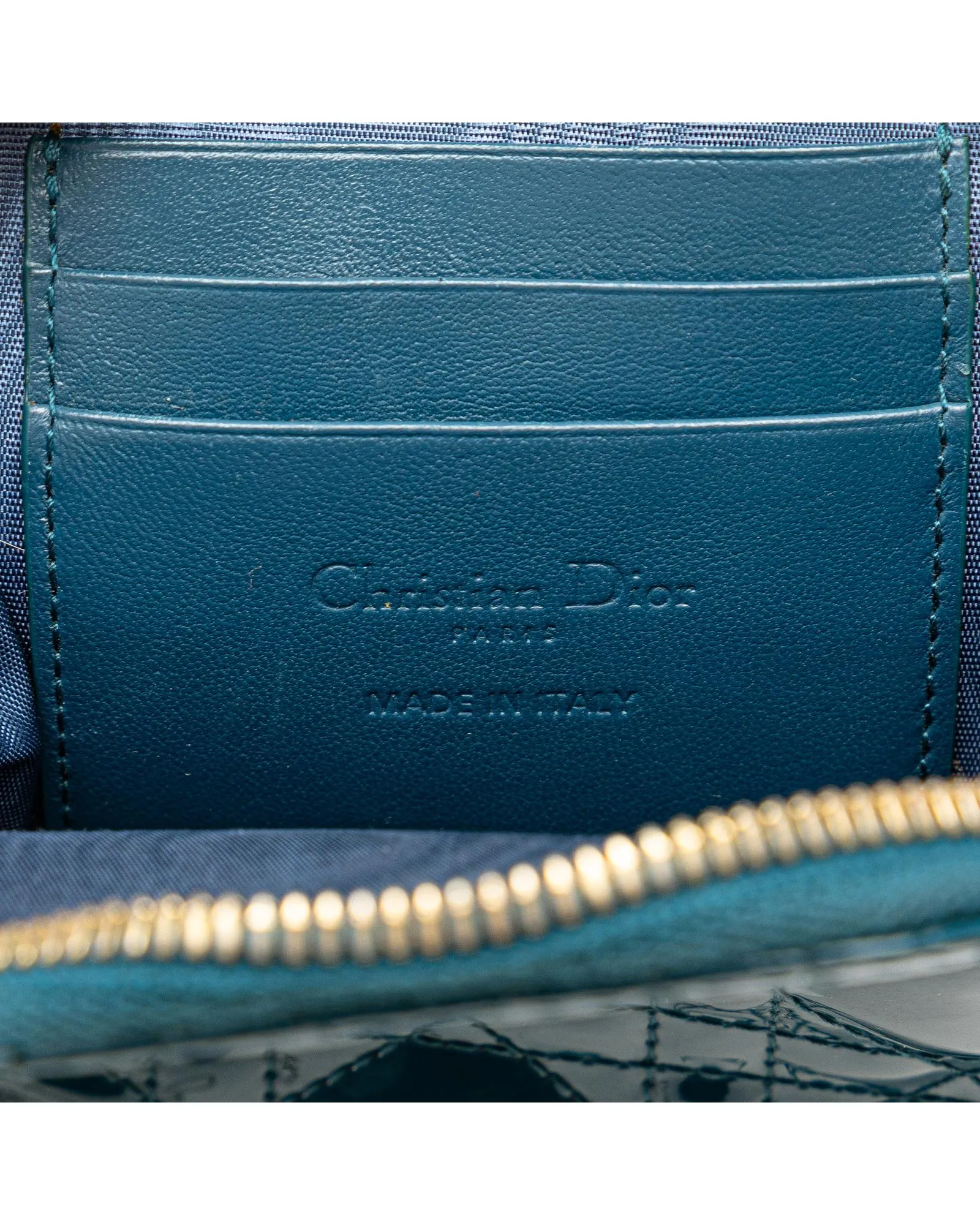 Quilted Patent Leather Phone Holder with Chain Strap