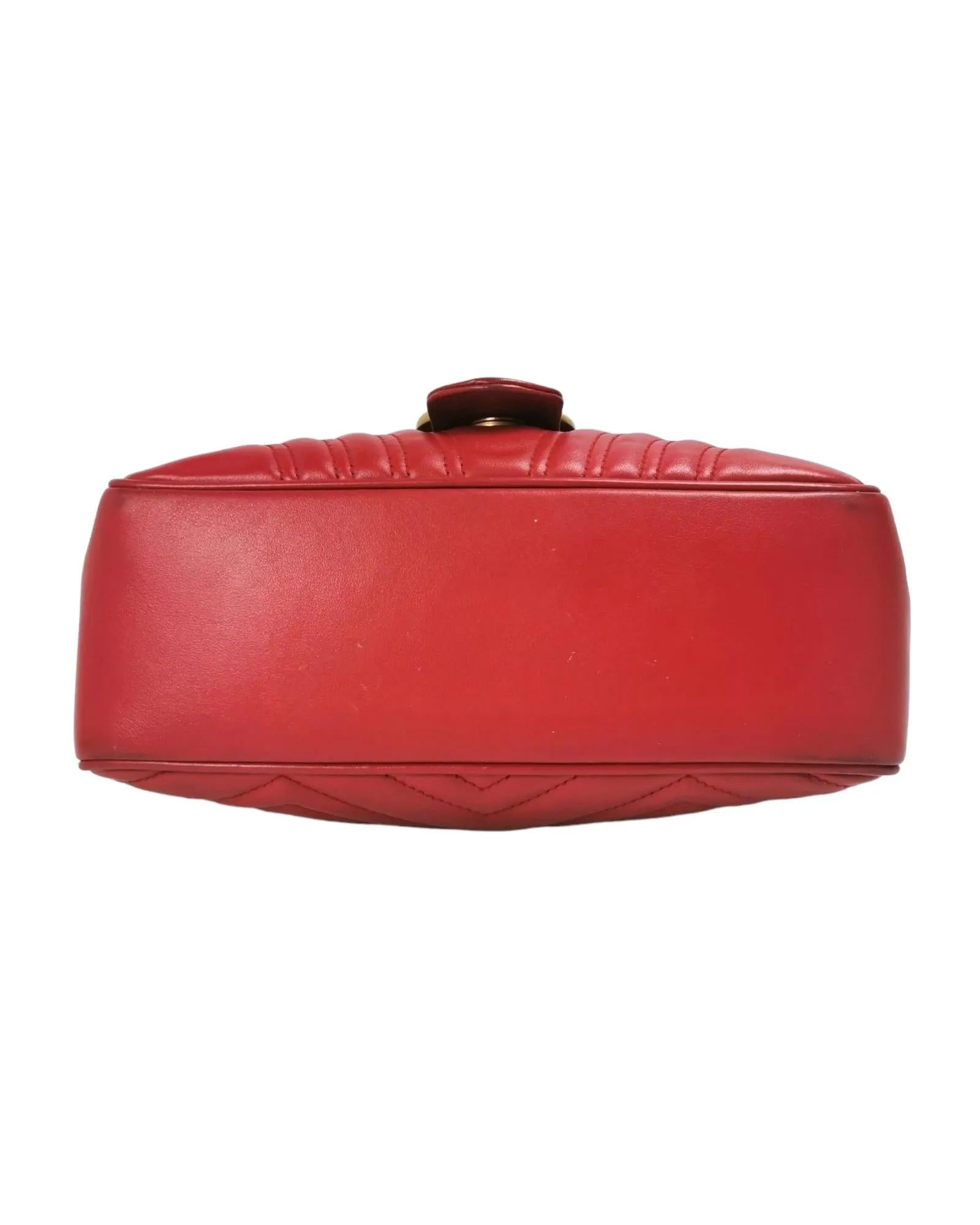 Quilted Top Handle Bag with Golden GG Clasp