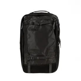 "Potential" backpack / overnighter, black Cordura and leather with all-black hardware