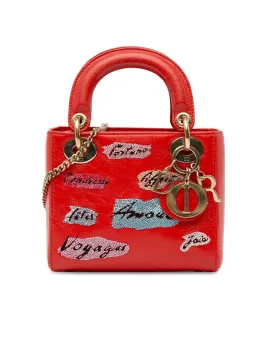 Sequin-Embellished Lady Dior Handbag