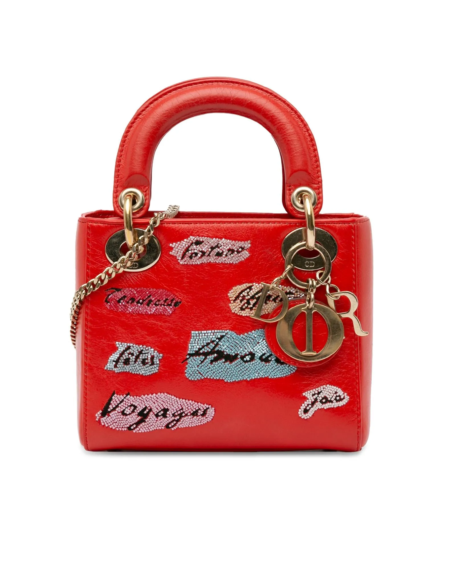 Sequin-Embellished Lady Dior Handbag