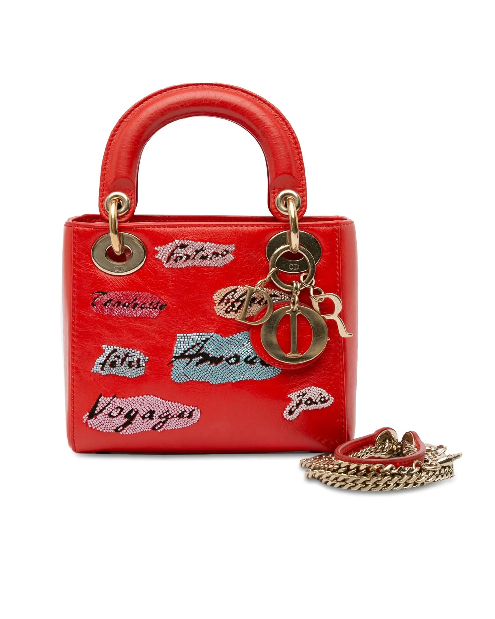 Sequin-Embellished Lady Dior Handbag