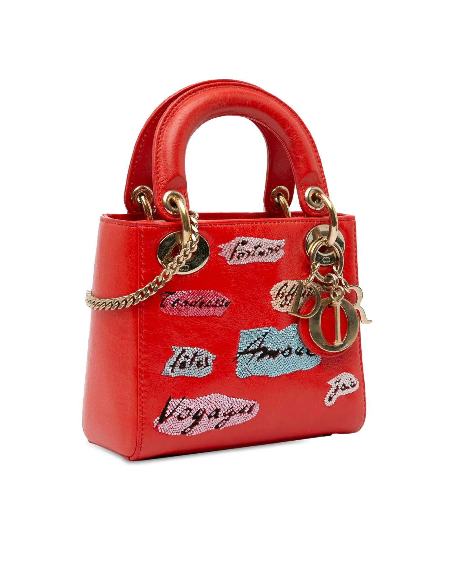 Sequin-Embellished Lady Dior Handbag