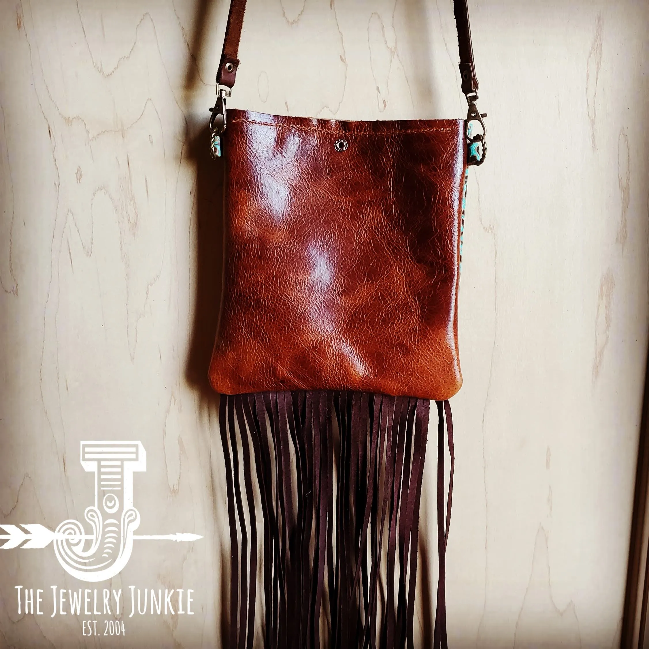 **Small Crossbody Handbag w/ Magenta Navajo Leather 512n