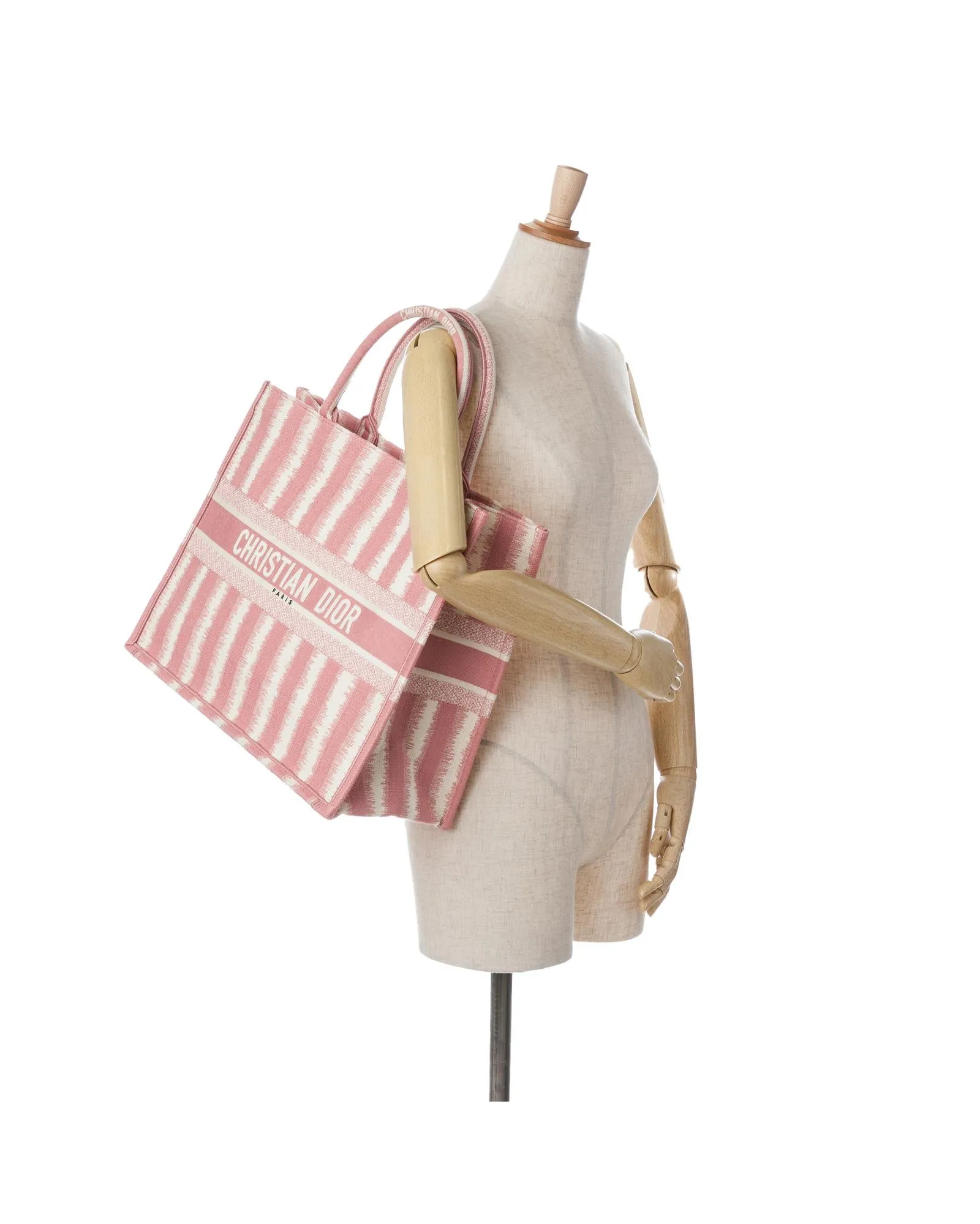 Striped Canvas Book Tote