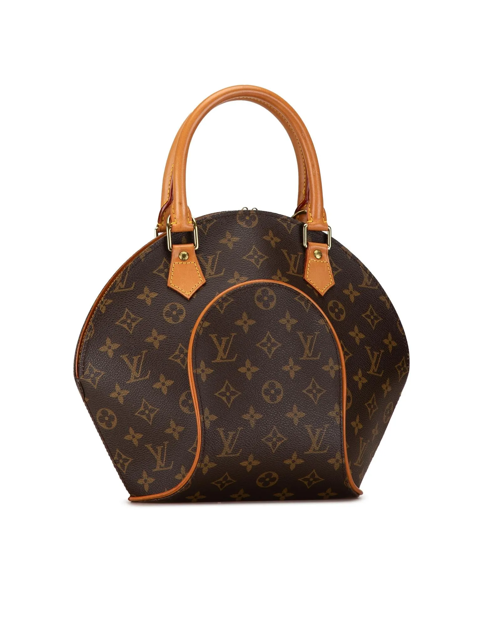 Structured Monogram Canvas Ellipse Handbag