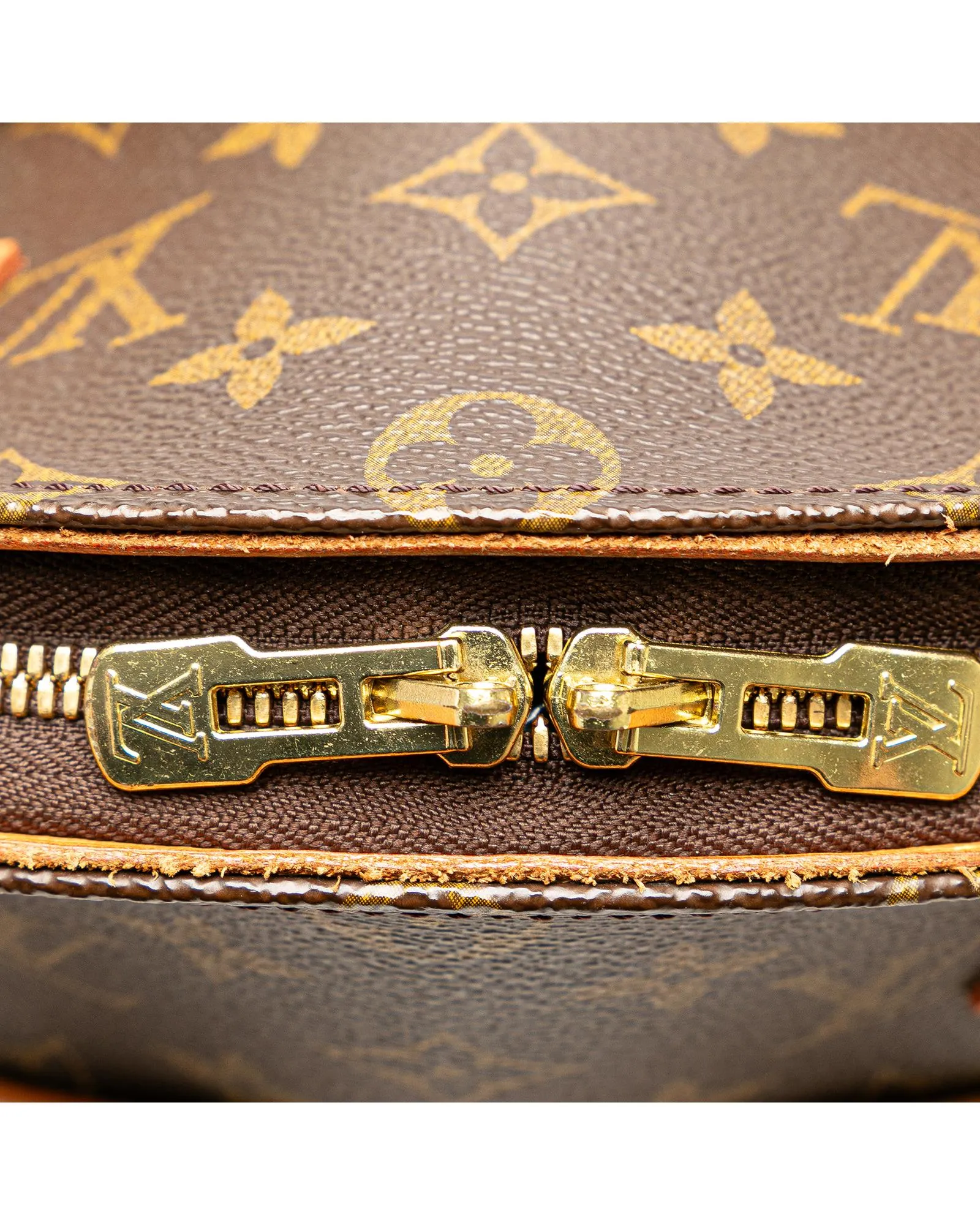 Structured Monogram Canvas Ellipse Handbag