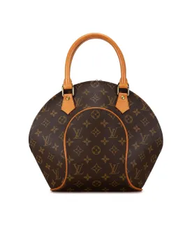 Structured Monogram Canvas Ellipse Handbag
