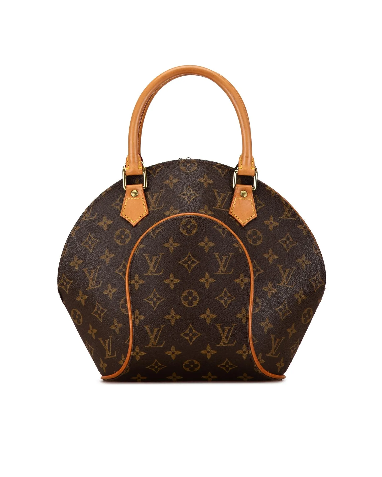 Structured Monogram Canvas Ellipse Handbag