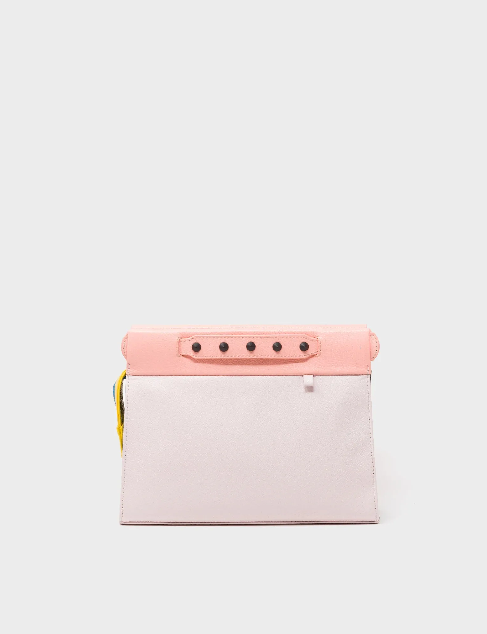 Vali Crossbody Powder Pink Leather Bag - All Over Eyes Embroidery