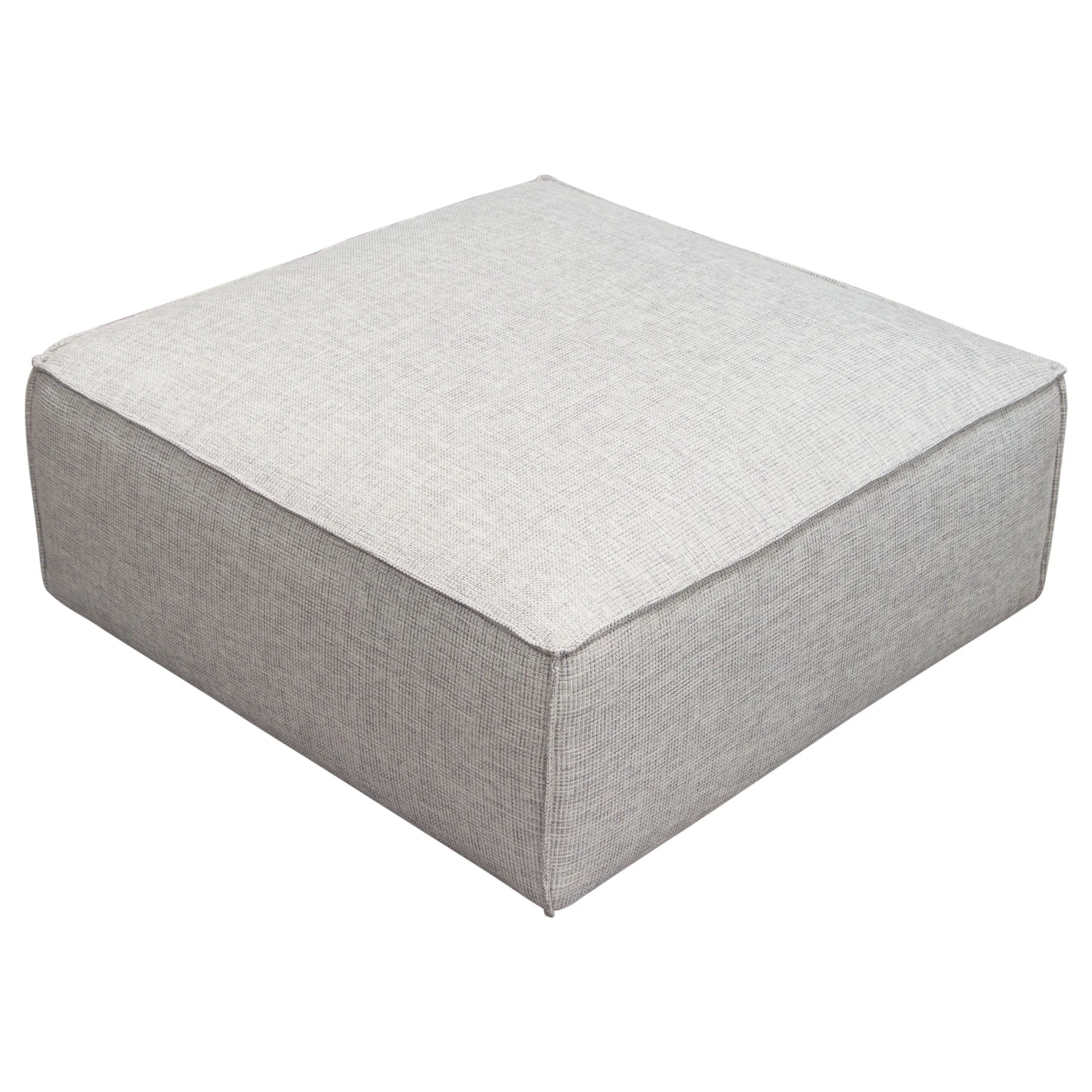 Vice Square Ottoman in Barley Fabric by Diamond Sofa